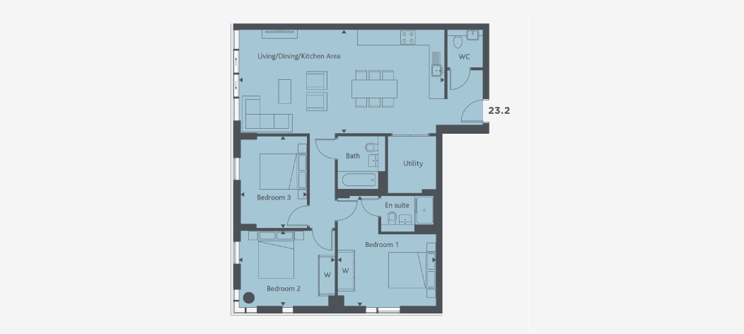 Clarendon 3 Bedroom Apartment Watford