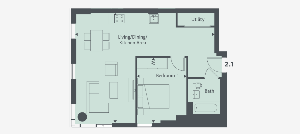 Clarendon 1 Bedroom Apartment Watford