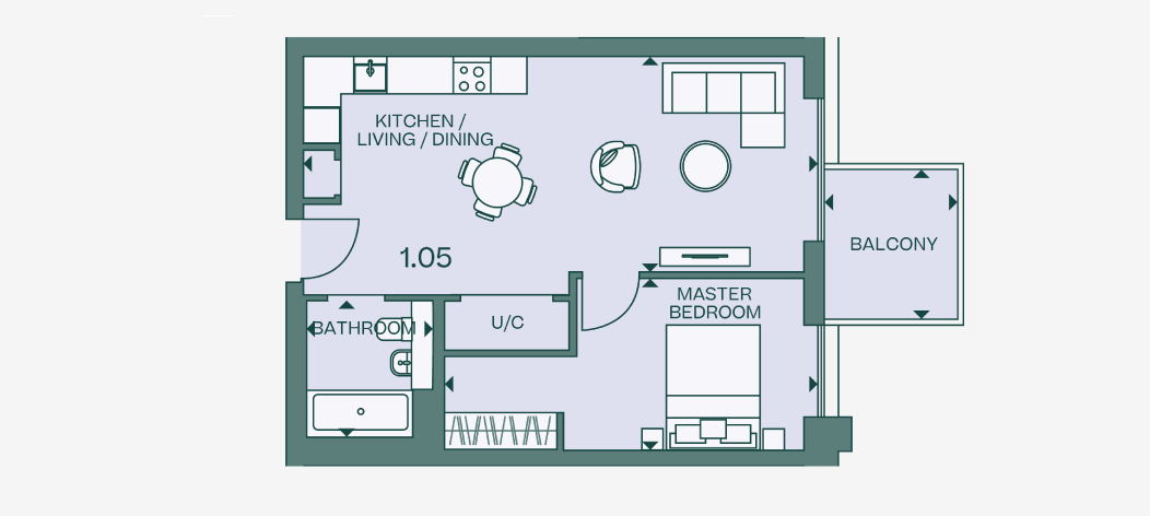Fulton 1 Bedroom Apartment Wembley Park