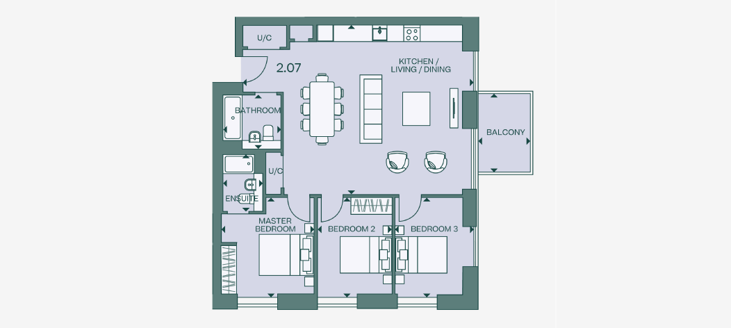 Fulton 3 Bedroom Apartment Wembley Park
